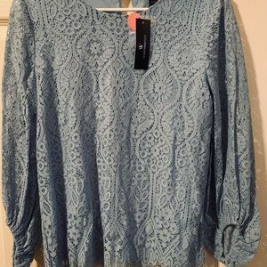 Worthington Brand  lace over lay dress top, Size XS NWT
